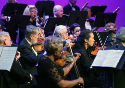 Keywords used: concert, group

Description: A group of people attending a concert by the SoCal Philharmonic.